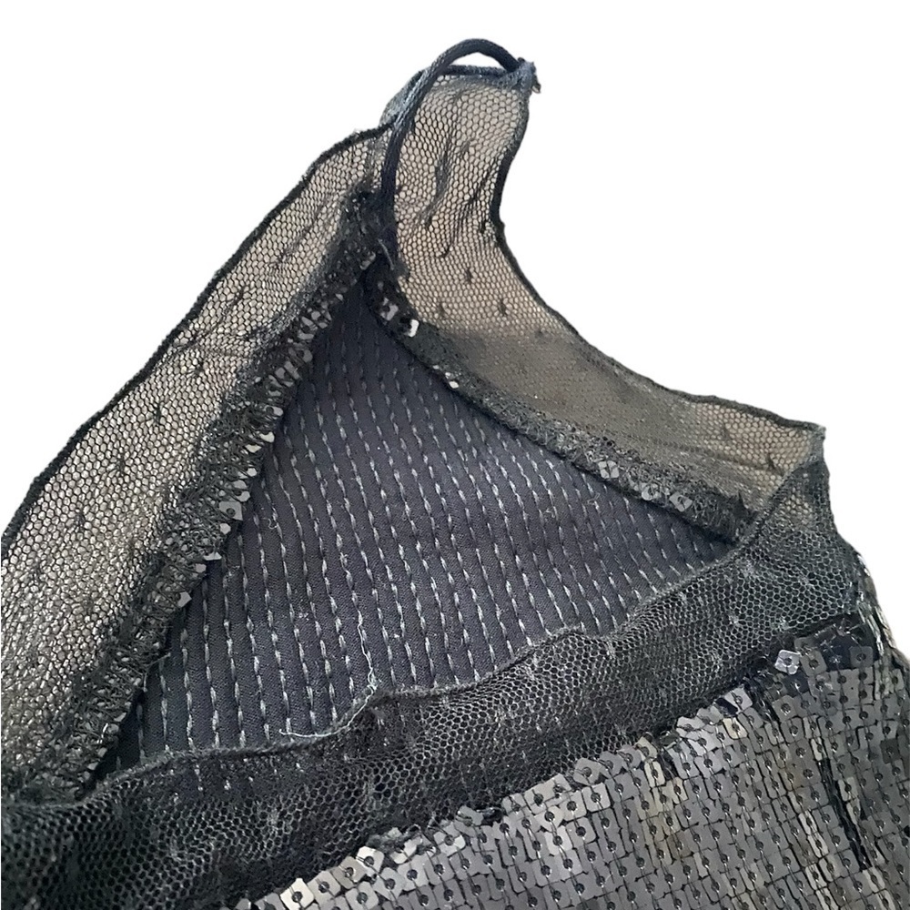 NWT Free People Black Sequin Sassy Tank Top Size XS - Picture 6 of 7